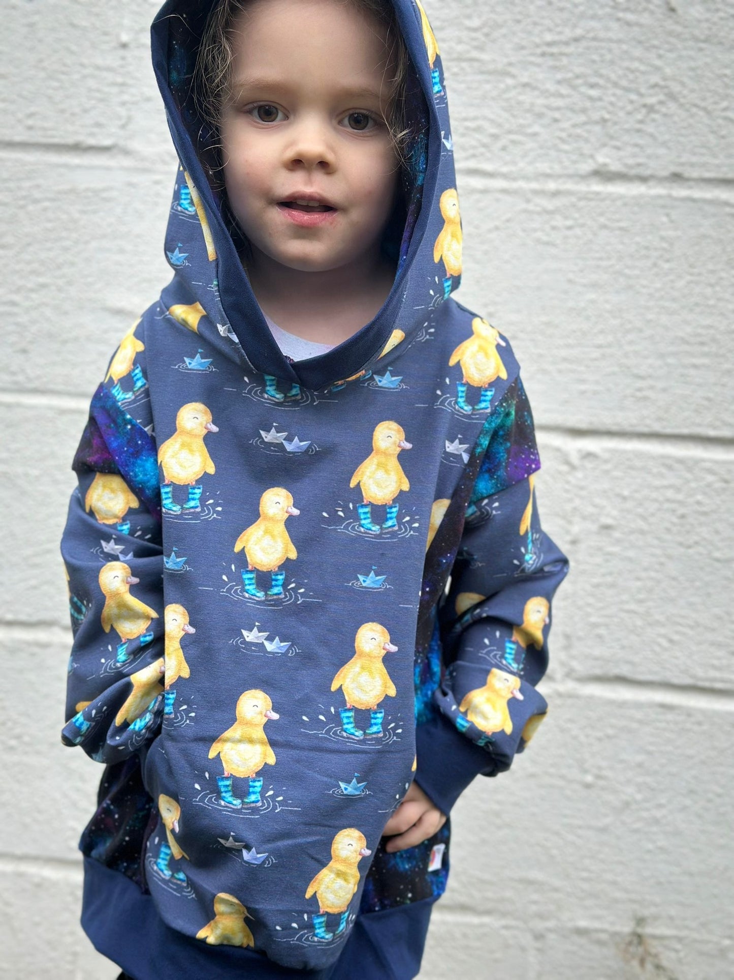 Kids Panelled Pocket Hoodies
