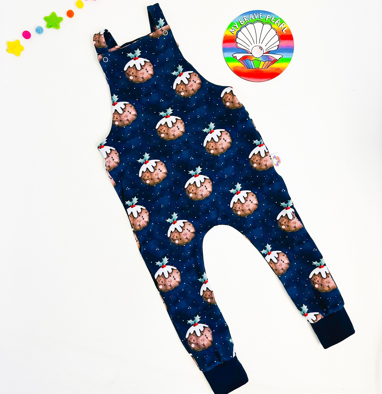 Kids Christmas Dungarees