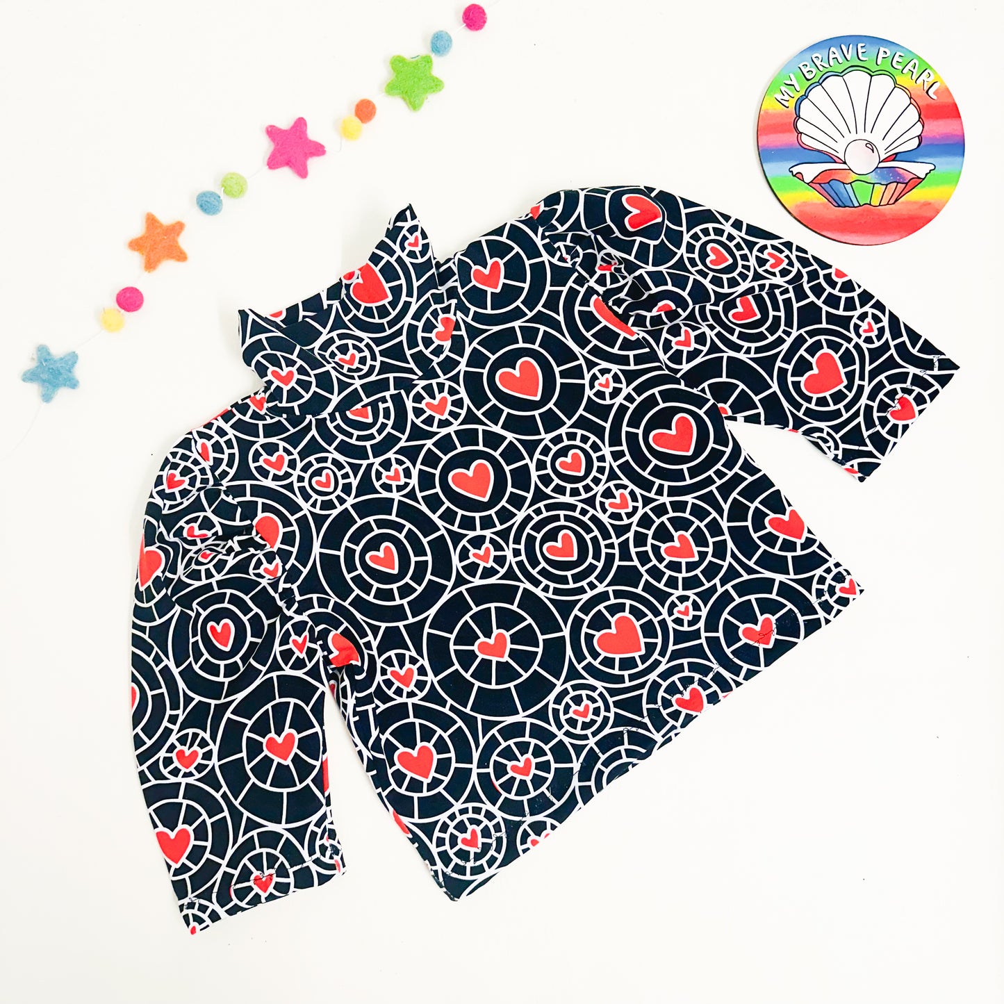 Kids Mock Neck Ruched Sleeve Crop