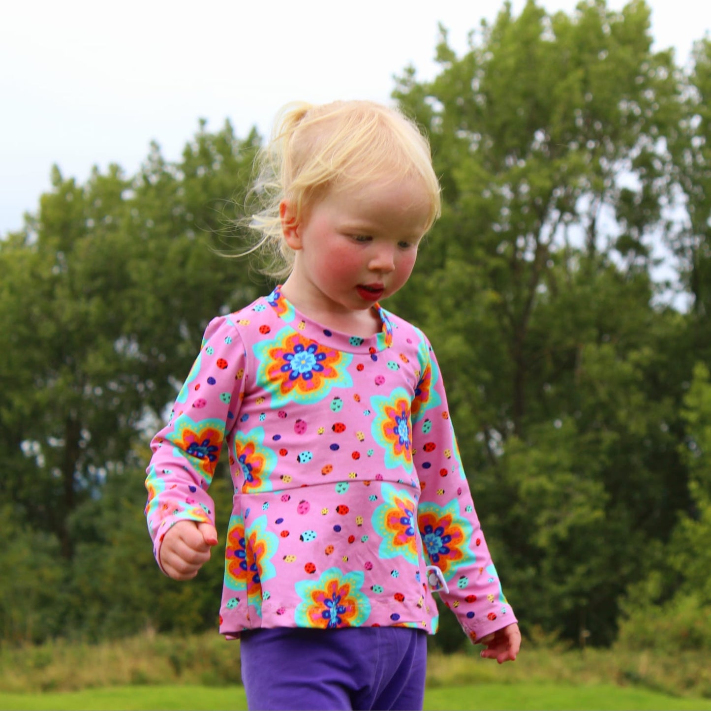 Kids Long Sleeve Peplum Top