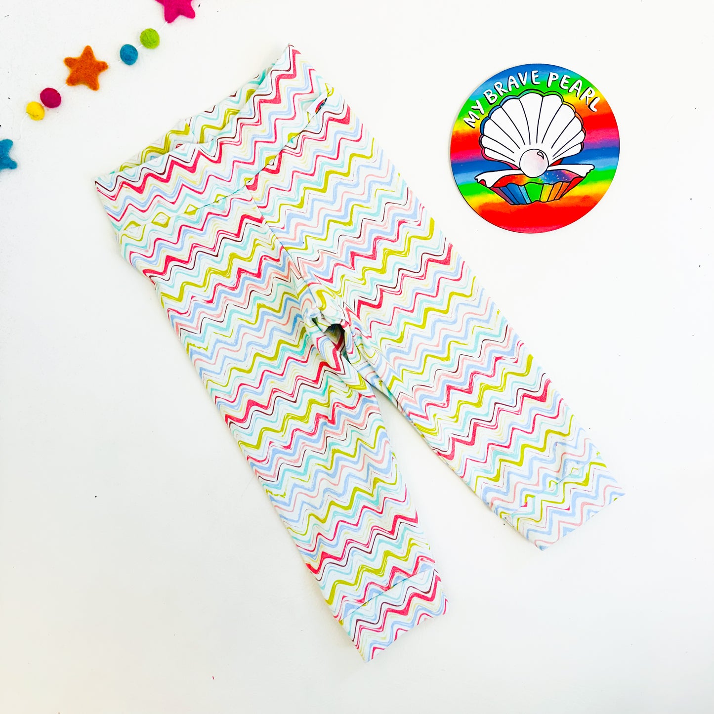 Ready To Ship 6-7Y Pastel Chevrons Capri Shorts