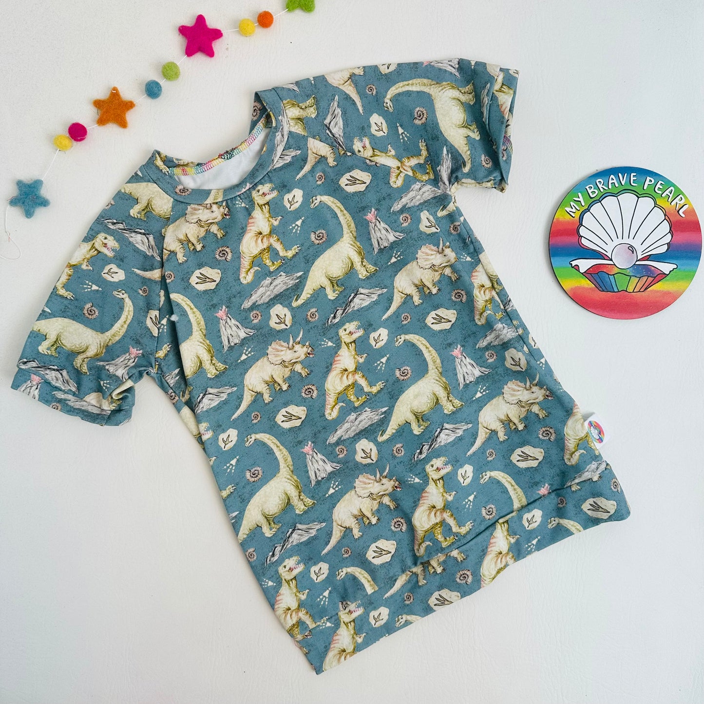 Ready To Ship 7-8Y Dino Tee