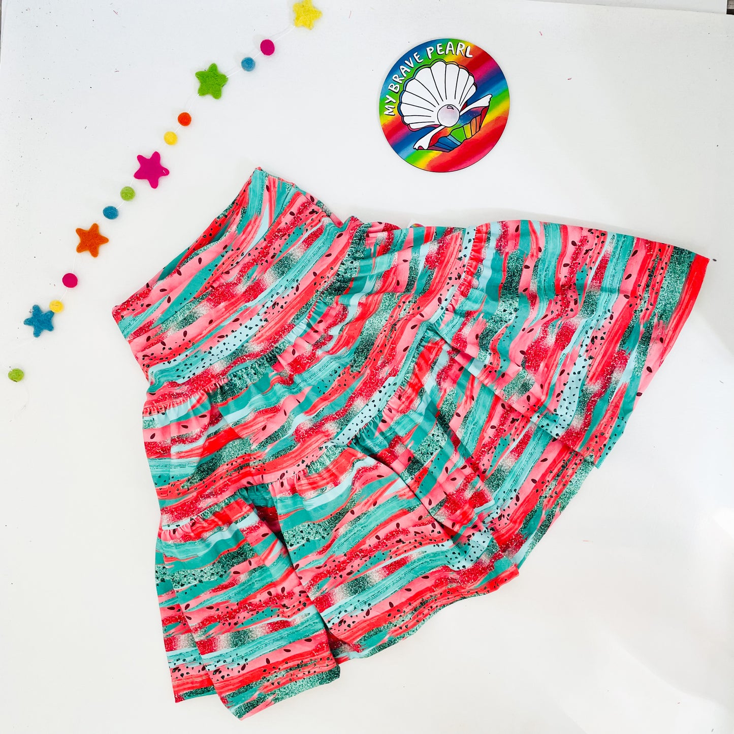 Kids Midi Length Tiered Skirt