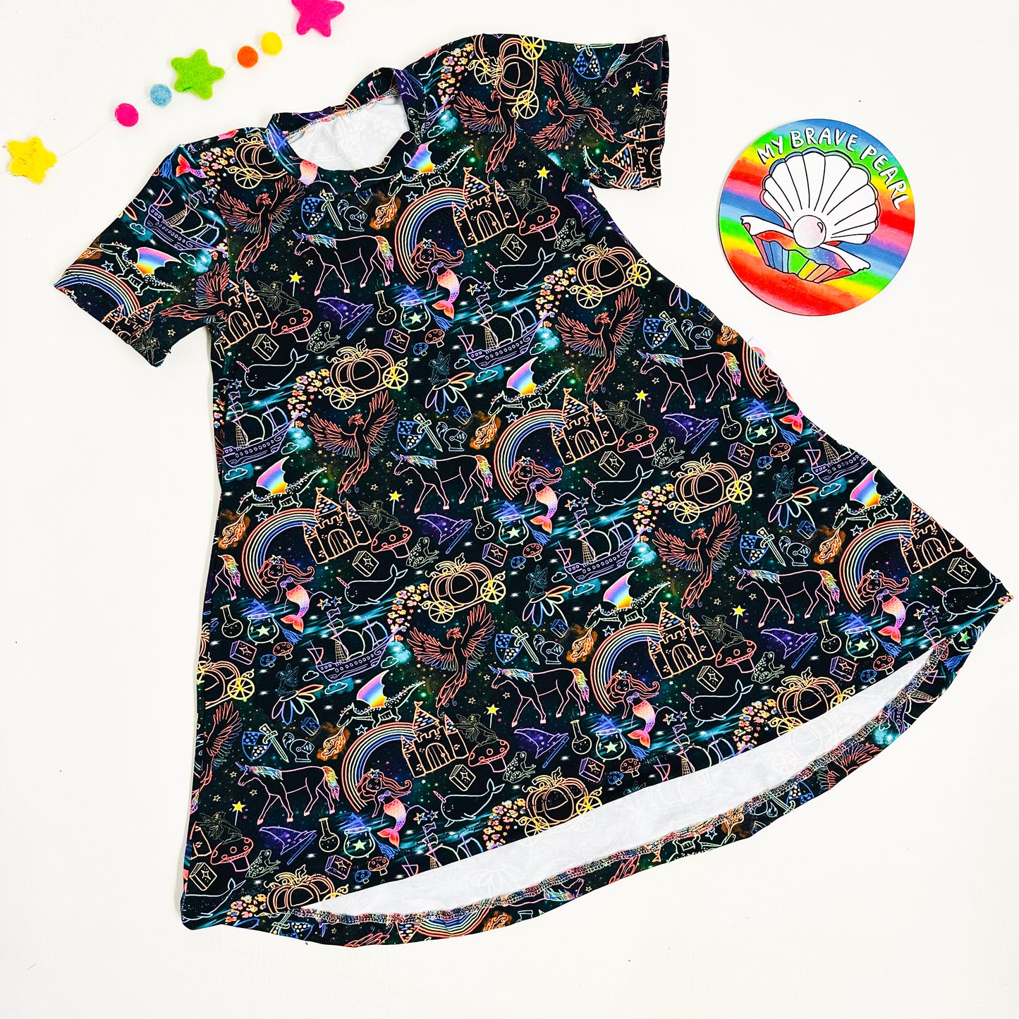 Kids Short Sleeve Swing Dress