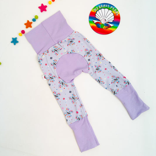 Kids Ready To Ship 6M-3Y Grow-With-Me Grey Butterflies Harems