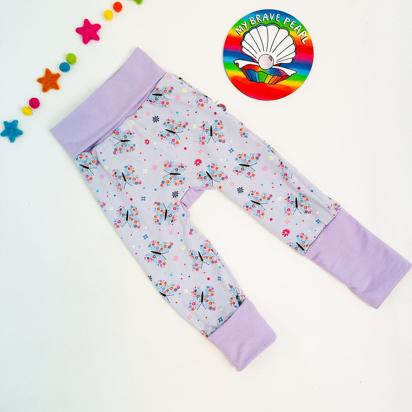 Kids Ready To Ship 6M-3Y Grow-With-Me Grey Butterflies Harems