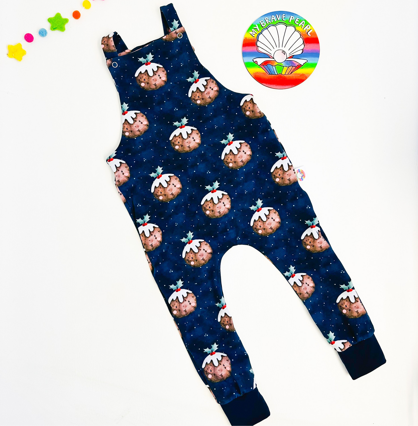 Kids Christmas Dungarees