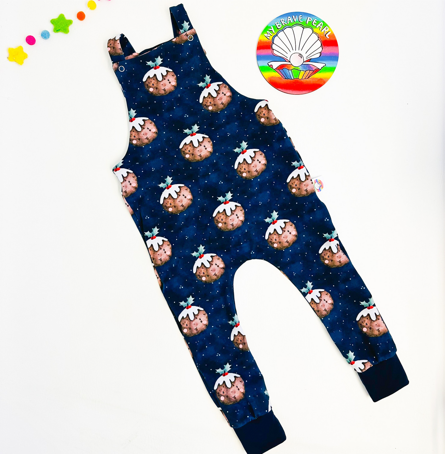 Kids Christmas Dungarees