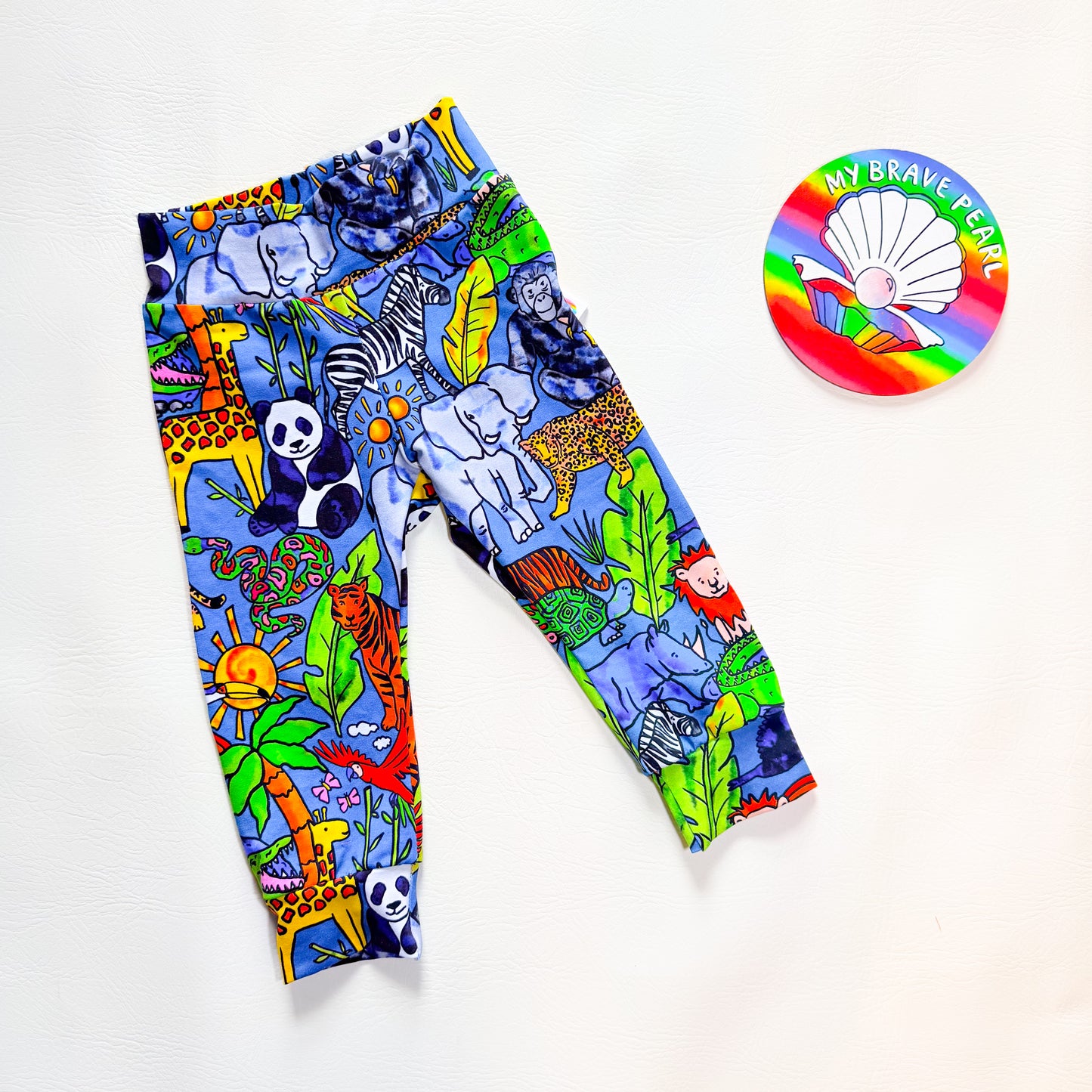 Ready To Ship 1-2Y Teal Jungle Joggers