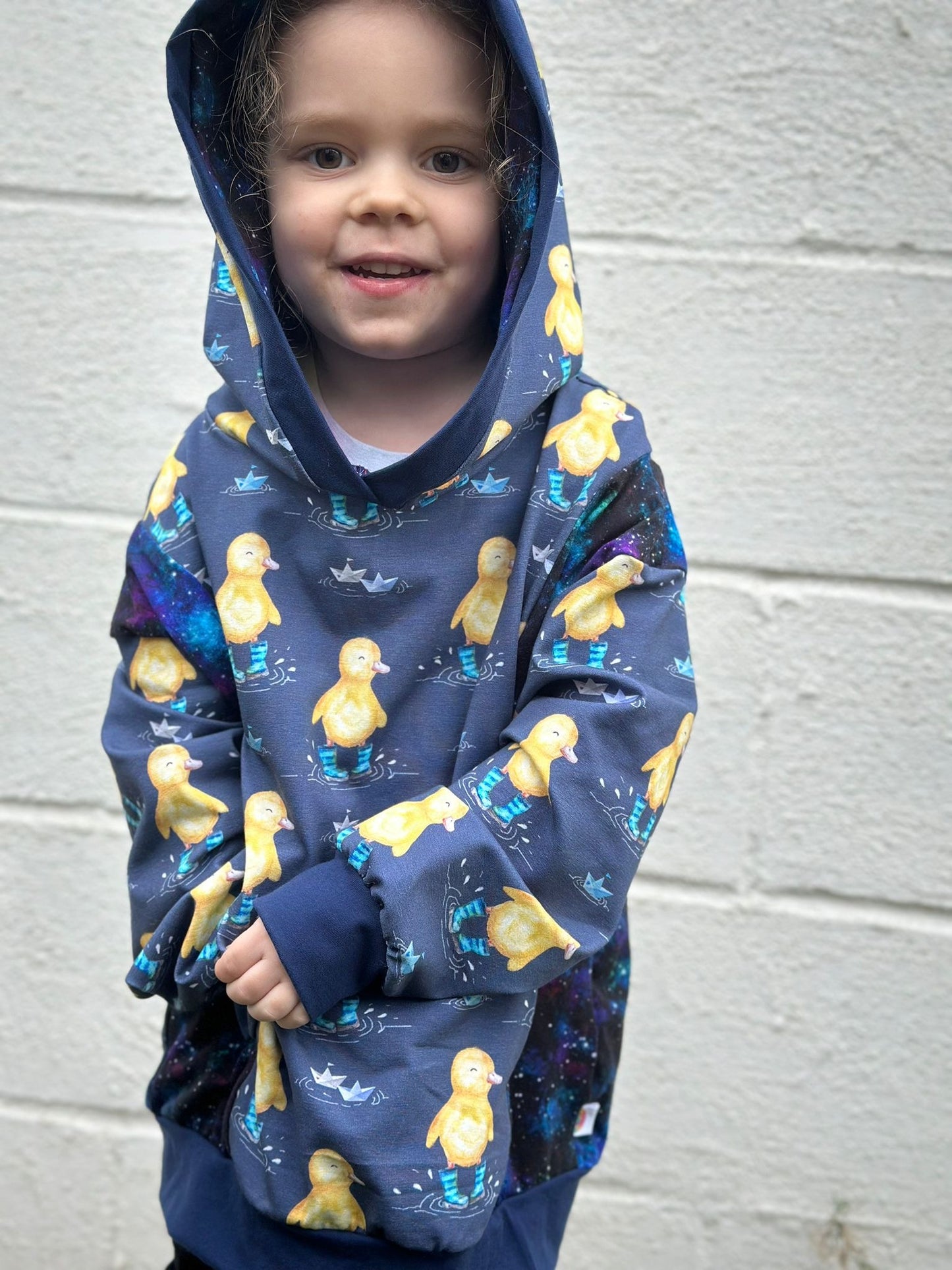 Kids Panelled Pocket Hoodies