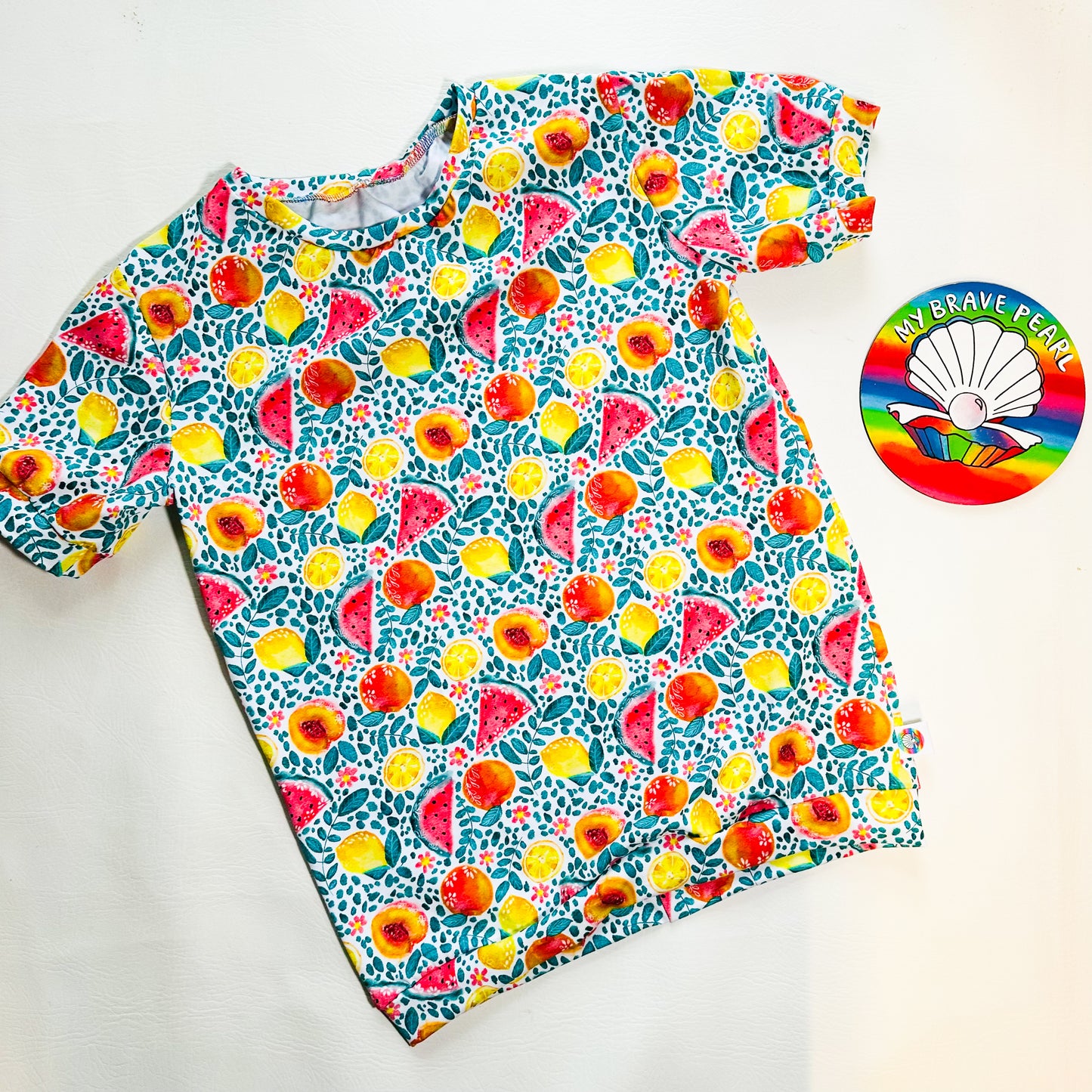 Ready To Ship 11-12Y Fruit Cocktail Short Sleeve Tee