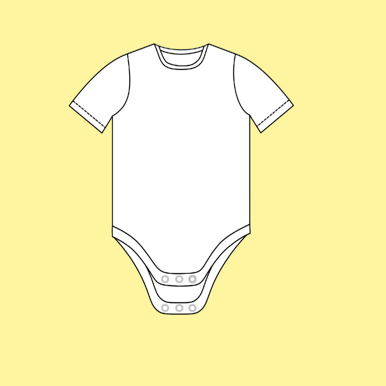Kids Short Sleeve Popper Vest Bodysuit