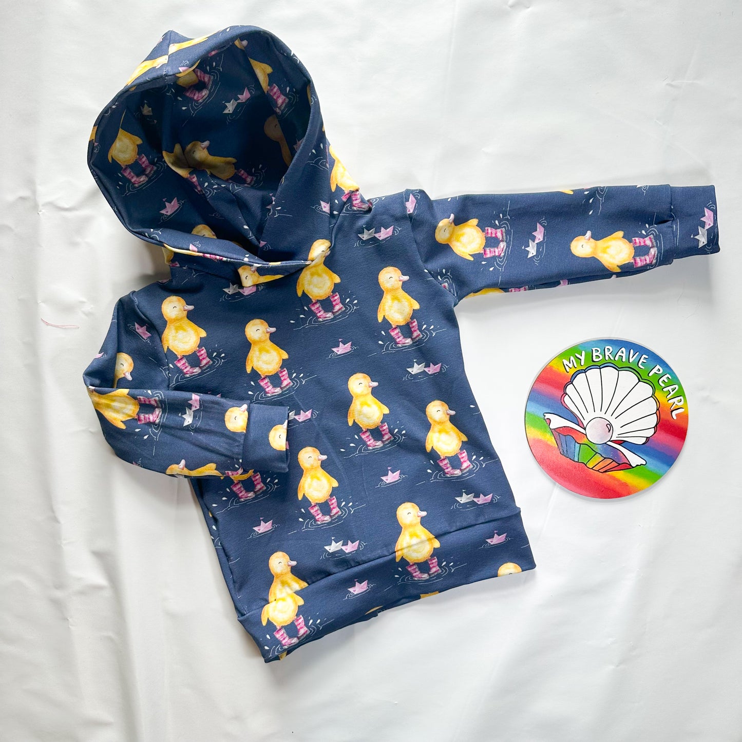 Ready To Ship 1-2Y Pink Wellyducks Hoodies