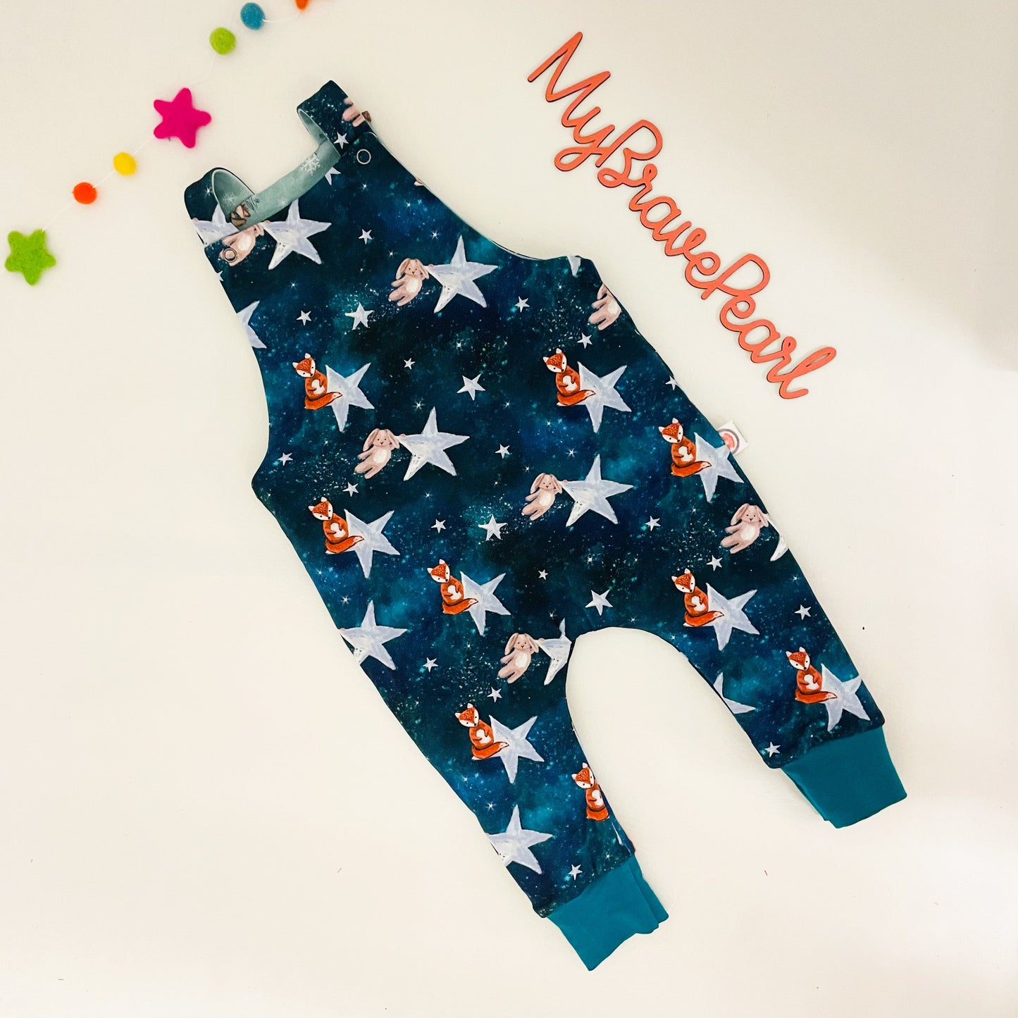 Kids Reversible Dungarees