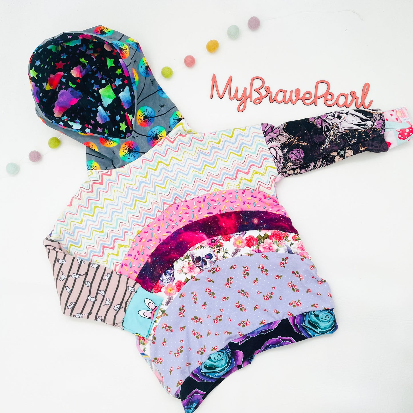 Kids Rainbow Dolman Hoodies