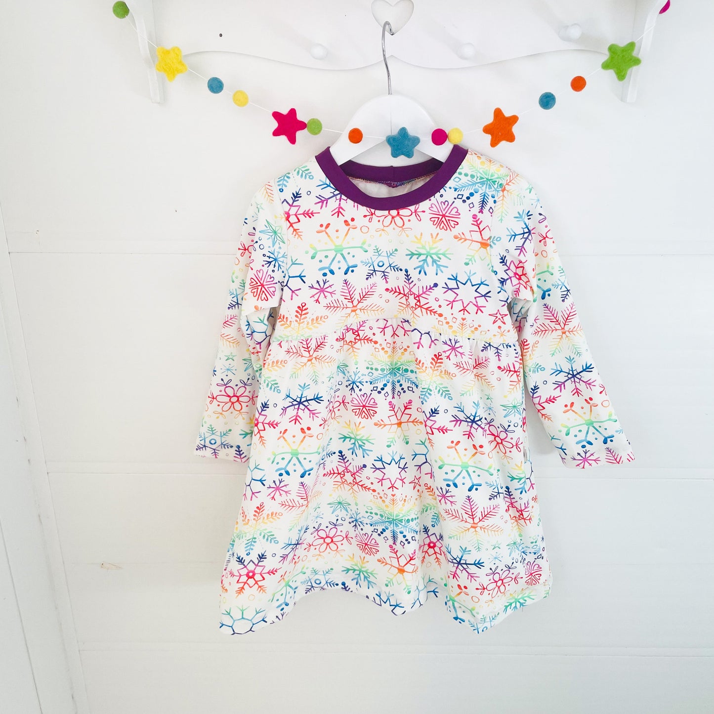 Kids Christmas Long Sleeve Dotty Dress