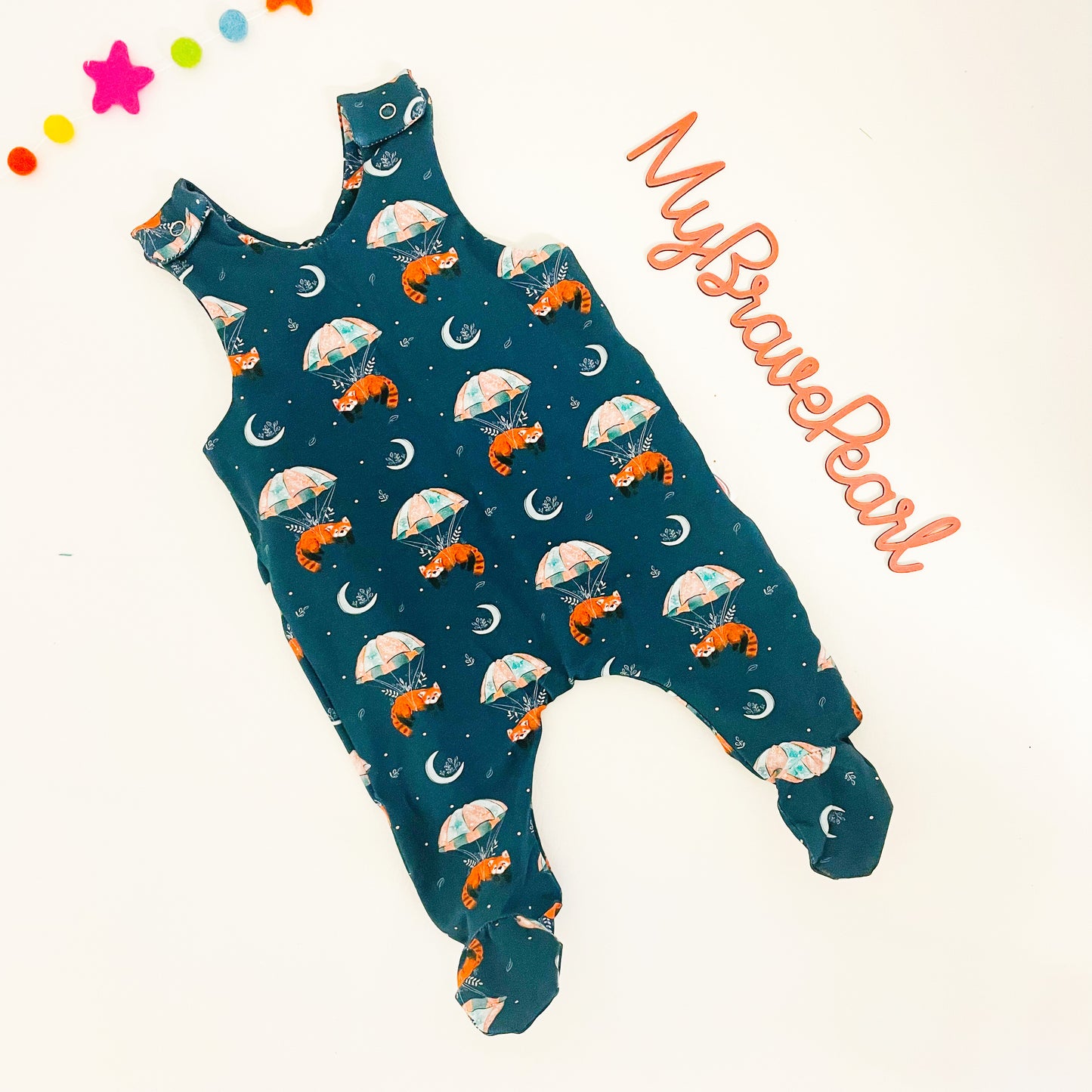 Ready To Ship Newborn Footed Romper