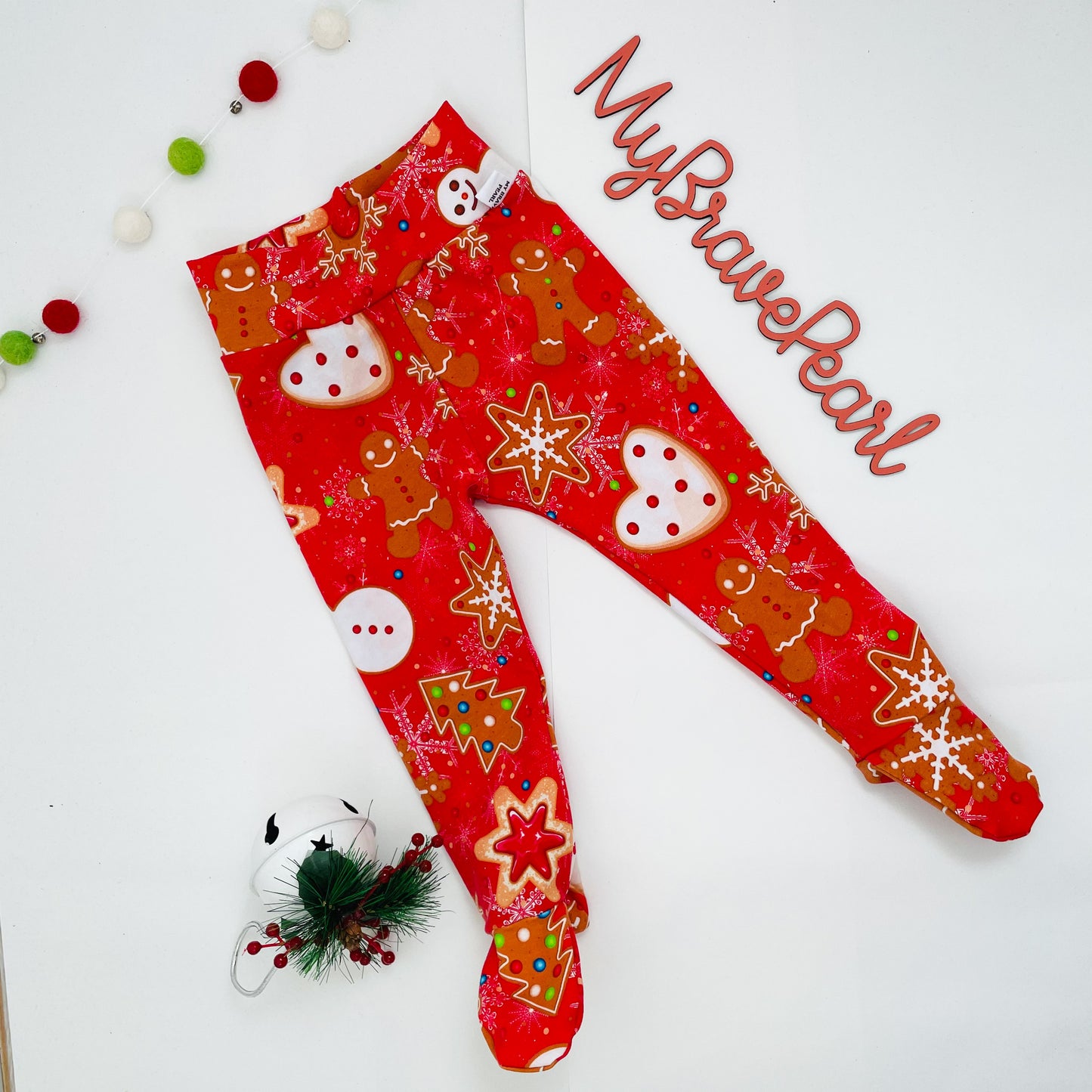 Kids Christmas Footed Leggings