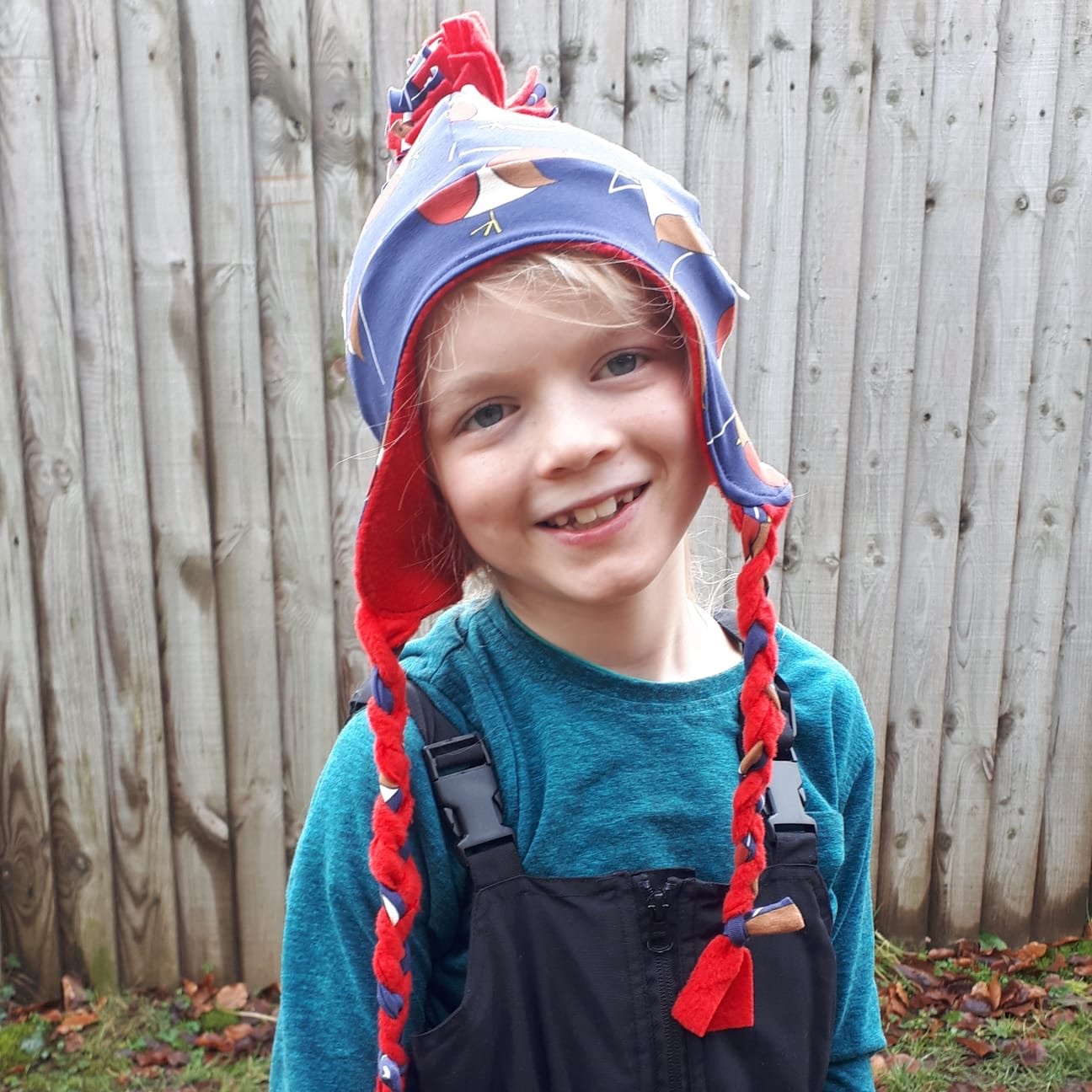 Christmas Earflap Pom Hat