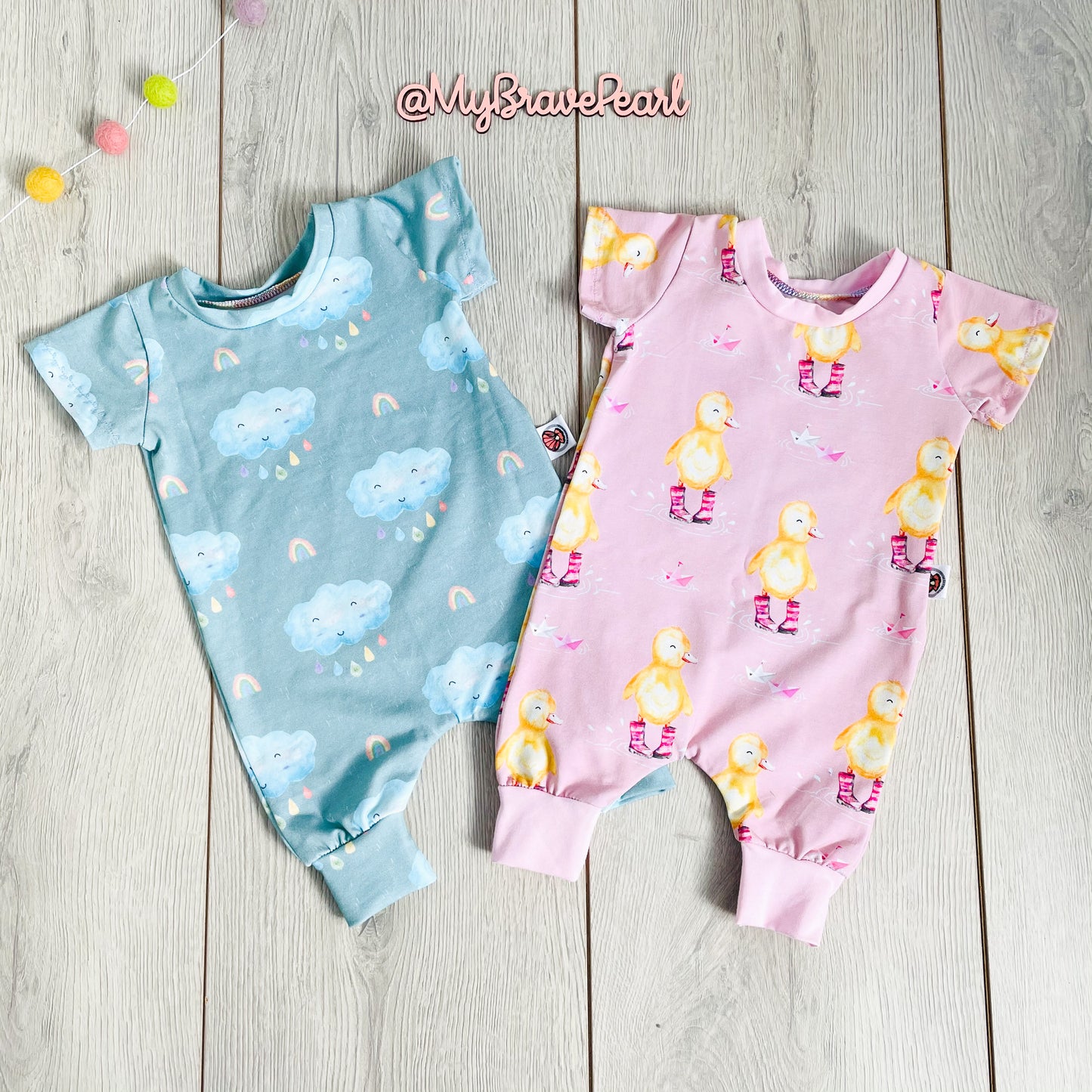 Baby Short Sleeve Pull On Romper