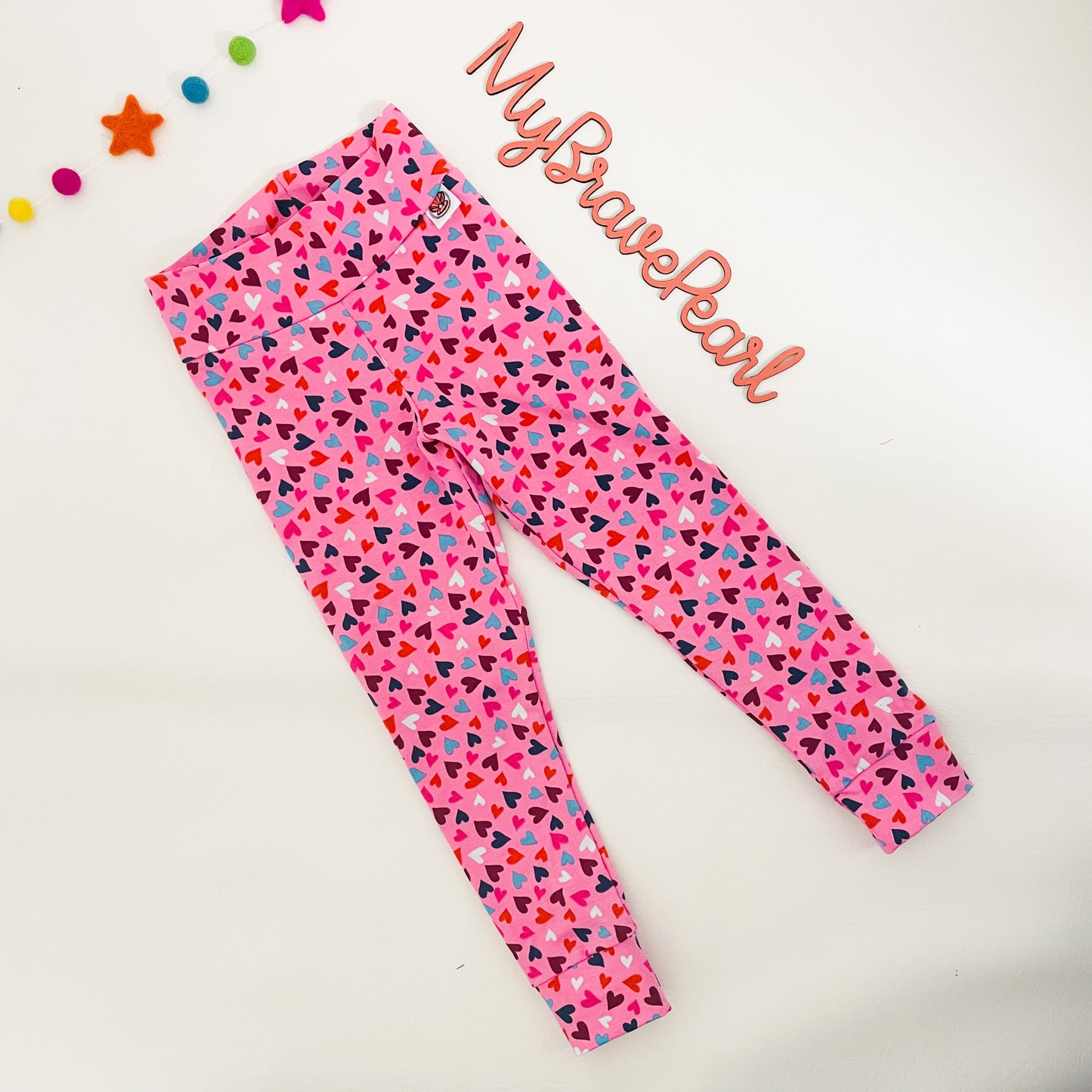 Ready To Ship 2-3Y Pink Hearts Leggings