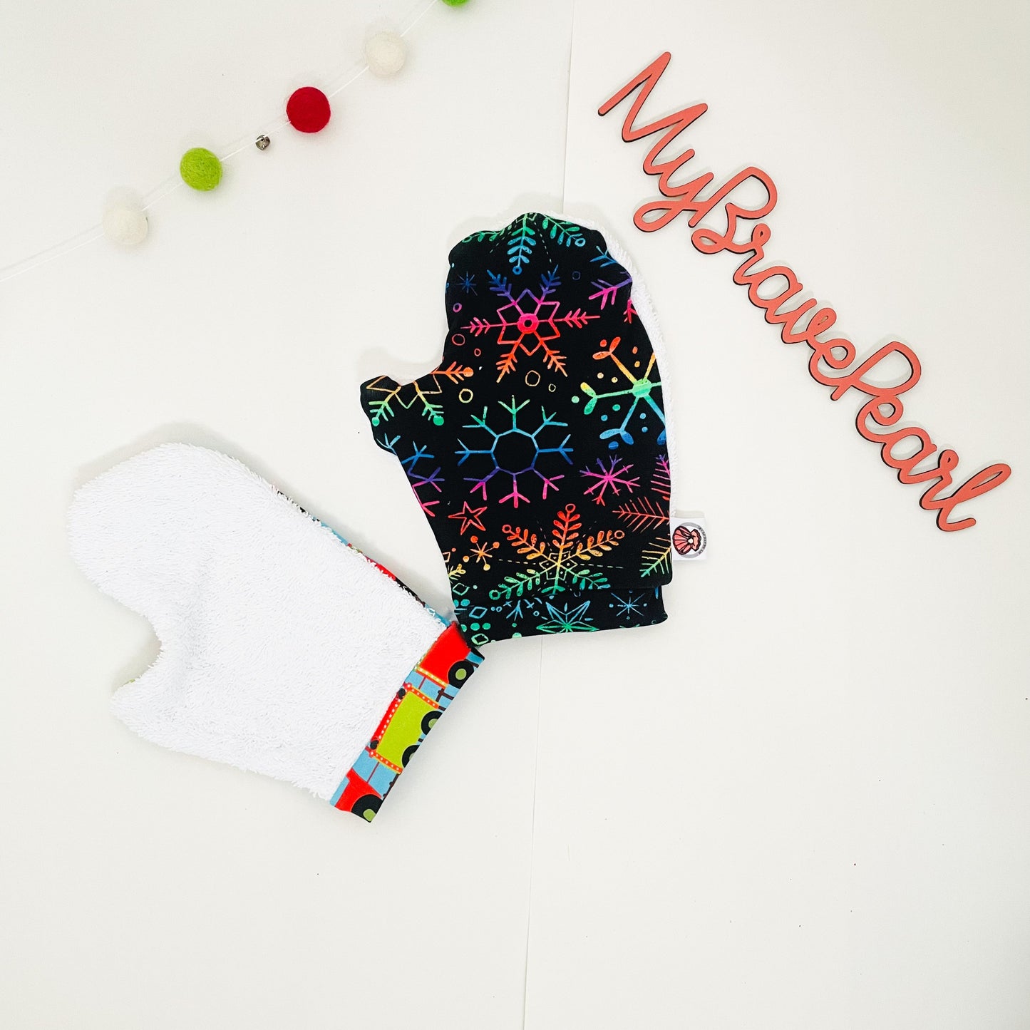 Christmas Reusable Wash Mitts