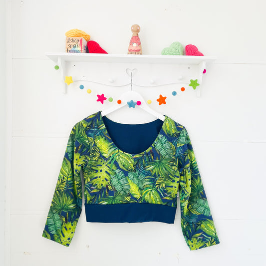 Adults Long Sleeve Crop Tee - Curve Fit