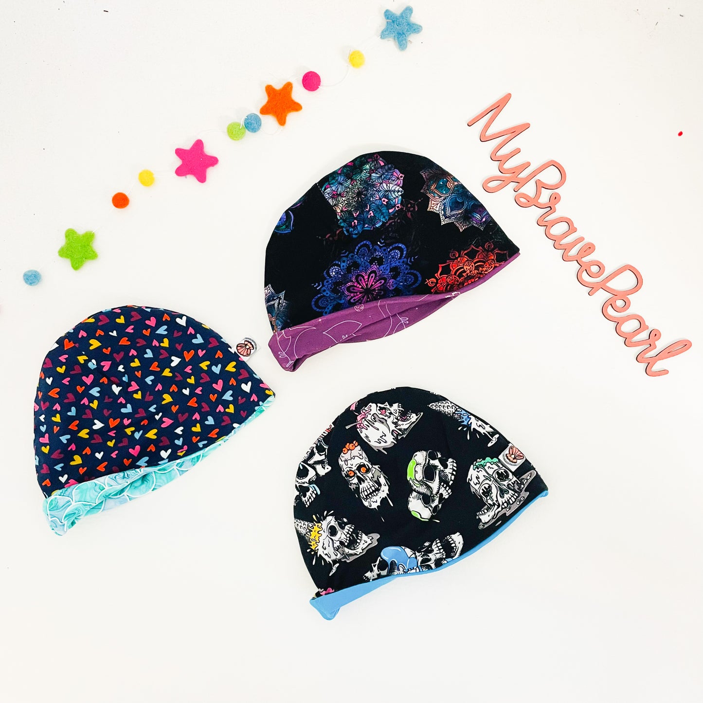 Ready To Ship Reversible Beanie Hats