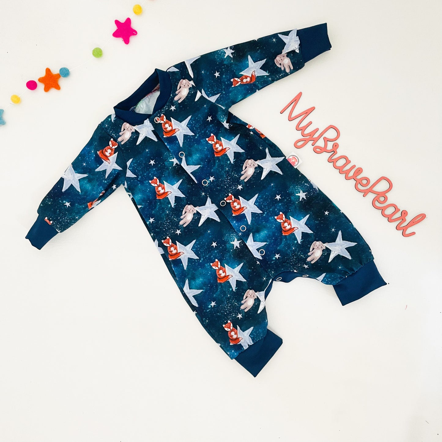 BP Baby Long Sleeve Popper Romper