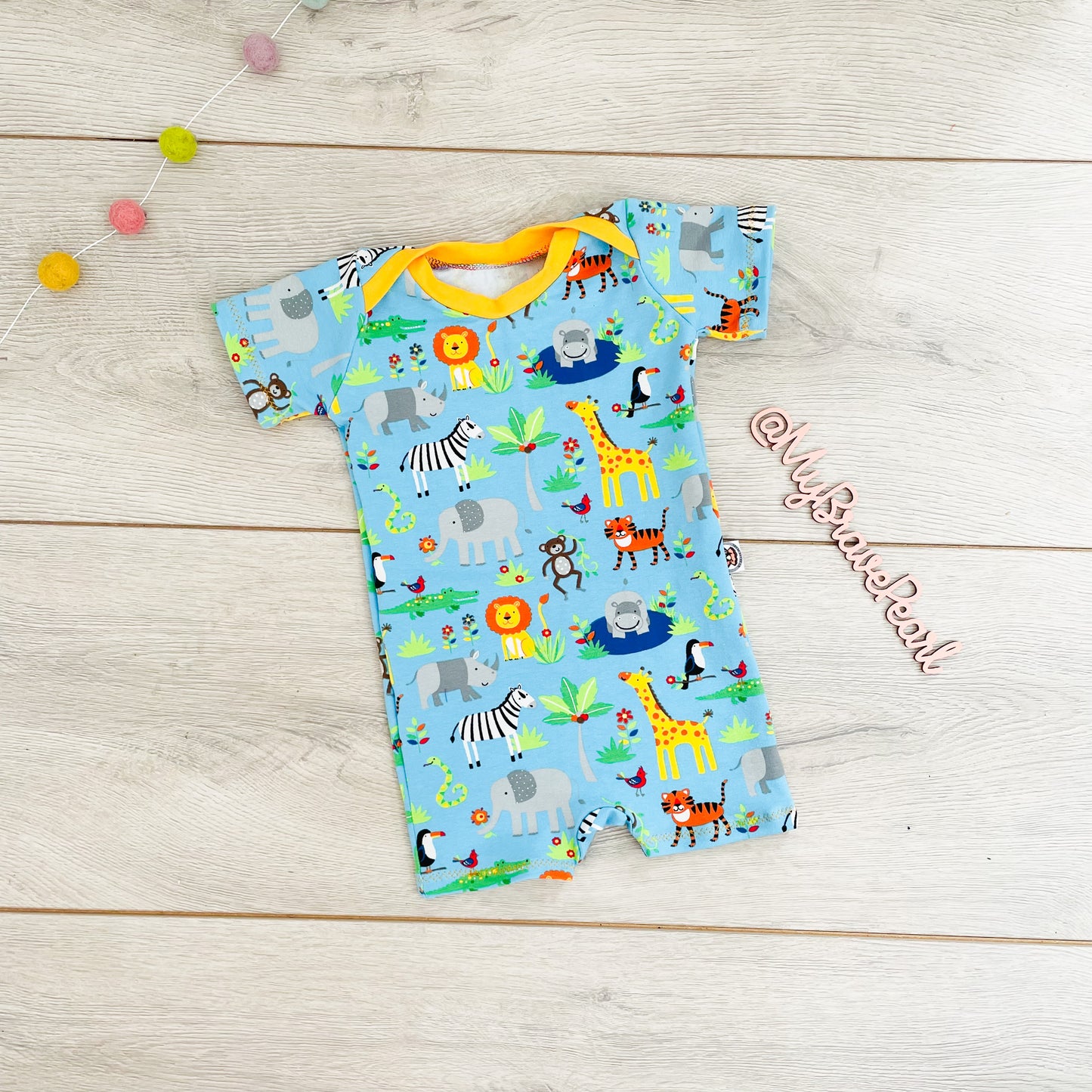 Kids Envelope Shoulder Shortie Romper