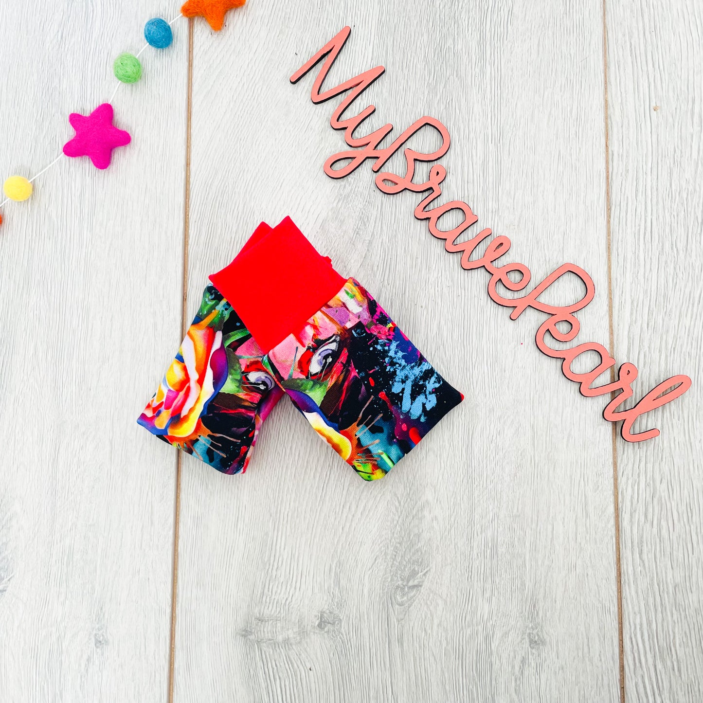 Christmas Fingerless Handwarmer Mittens