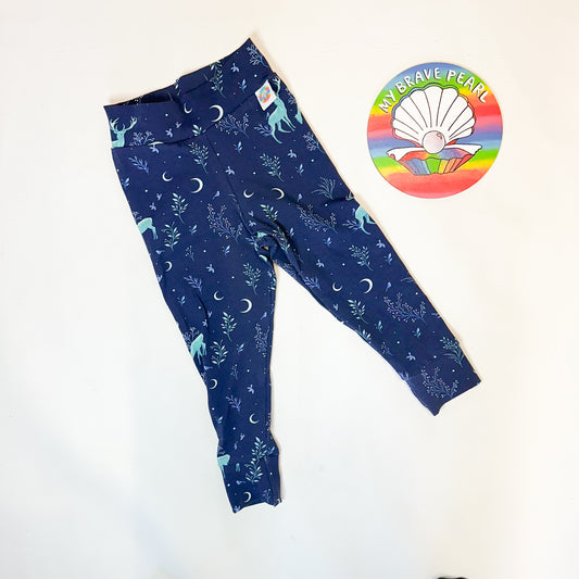 Ready To Ship 1-2Y Midnight Deer Leggings