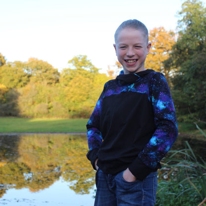 Kids Curved Colourblock Hoodie