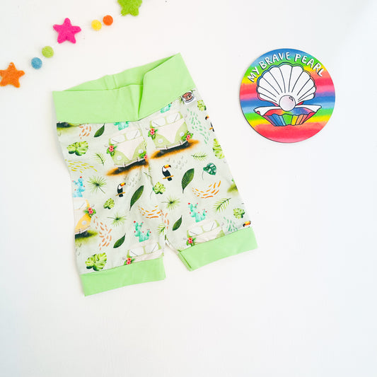 Ready To Ship 4-5Y Kids Mint Campers Cycling Shorts