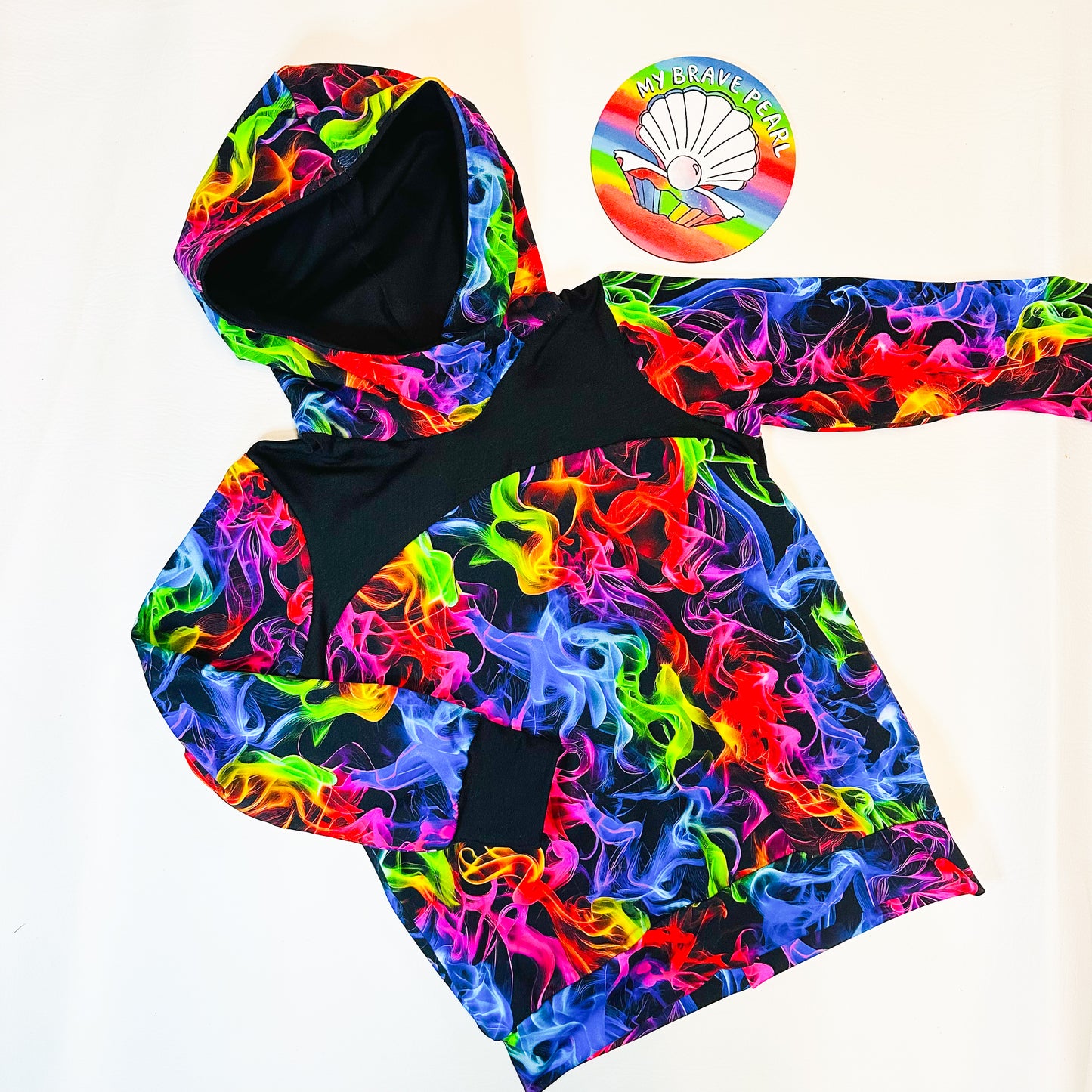 Kids Curved Colourblock Hoodie