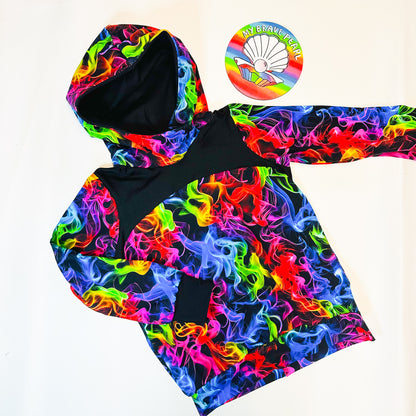 Kids Curved Colourblock Hoodie