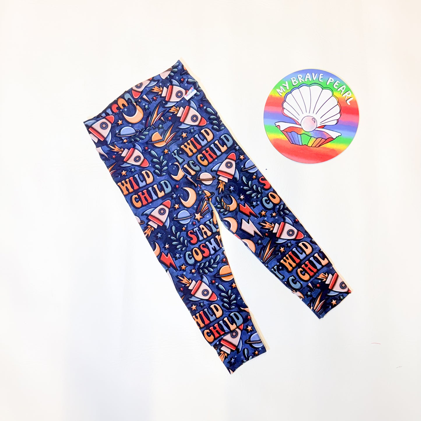 Ready To Ship 1-2Y Stay Wild Cosmic Child Leggings