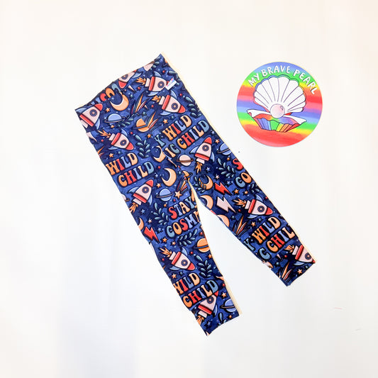 Ready To Ship 1-2Y Stay Wild Cosmic Child Leggings