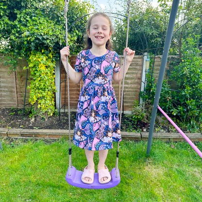 Kids Short Sleeve Midi Dress