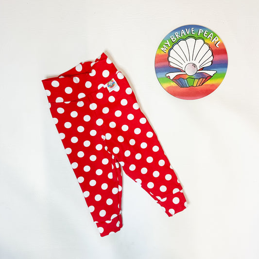 Ready To Ship 0-3M Red Spot Leggings