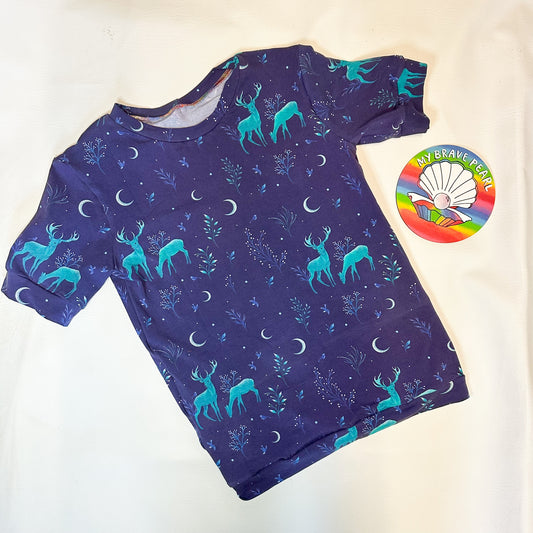 Ready To Ship 12-13Y Moonlight Deer Short Sleeve Tee