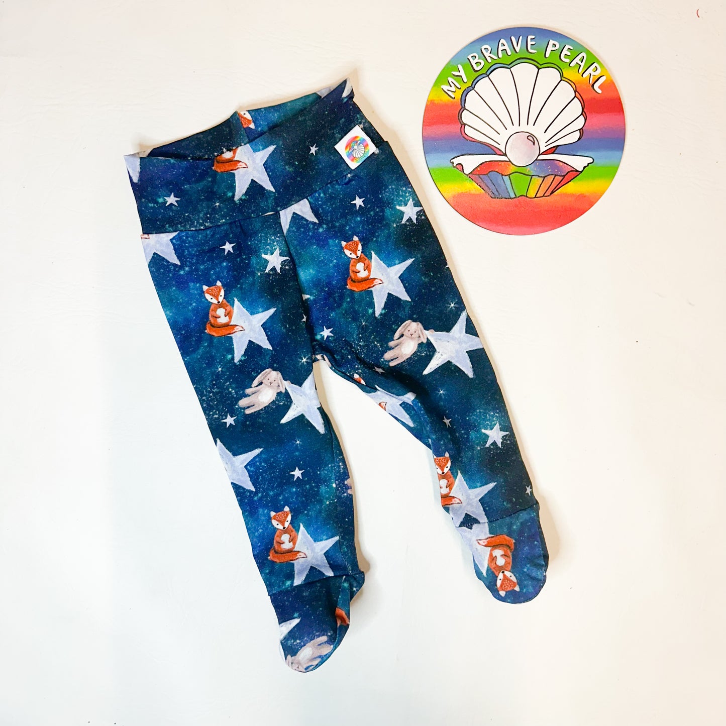 Ready To Ship 0-3M Land Among The Stars Footed Leggings