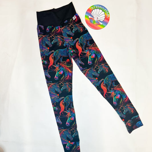 Ready To Ship 10-11Y Unicorn Rainbow Leggings