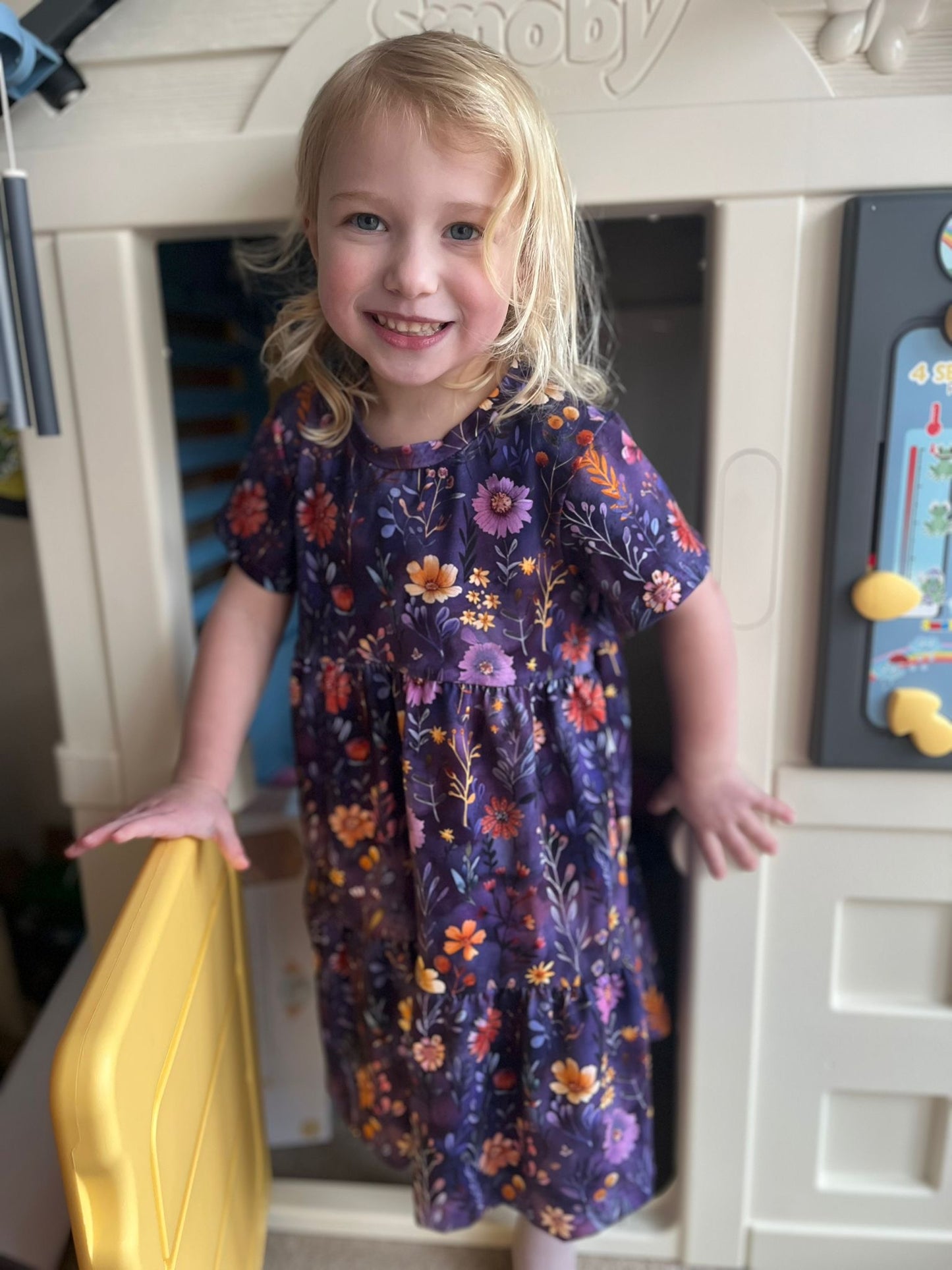 Kids Short Sleeve Dotty Dress