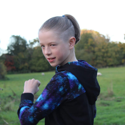 Kids Curved Colourblock Hoodie