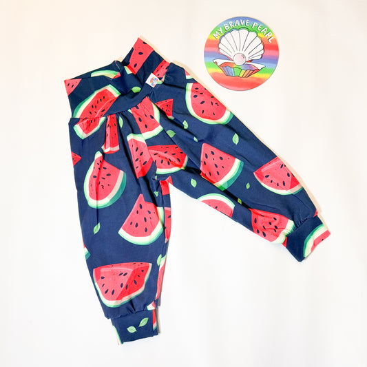Ready To Ship 4-5Y Watermelon Baggy Capri Joggers