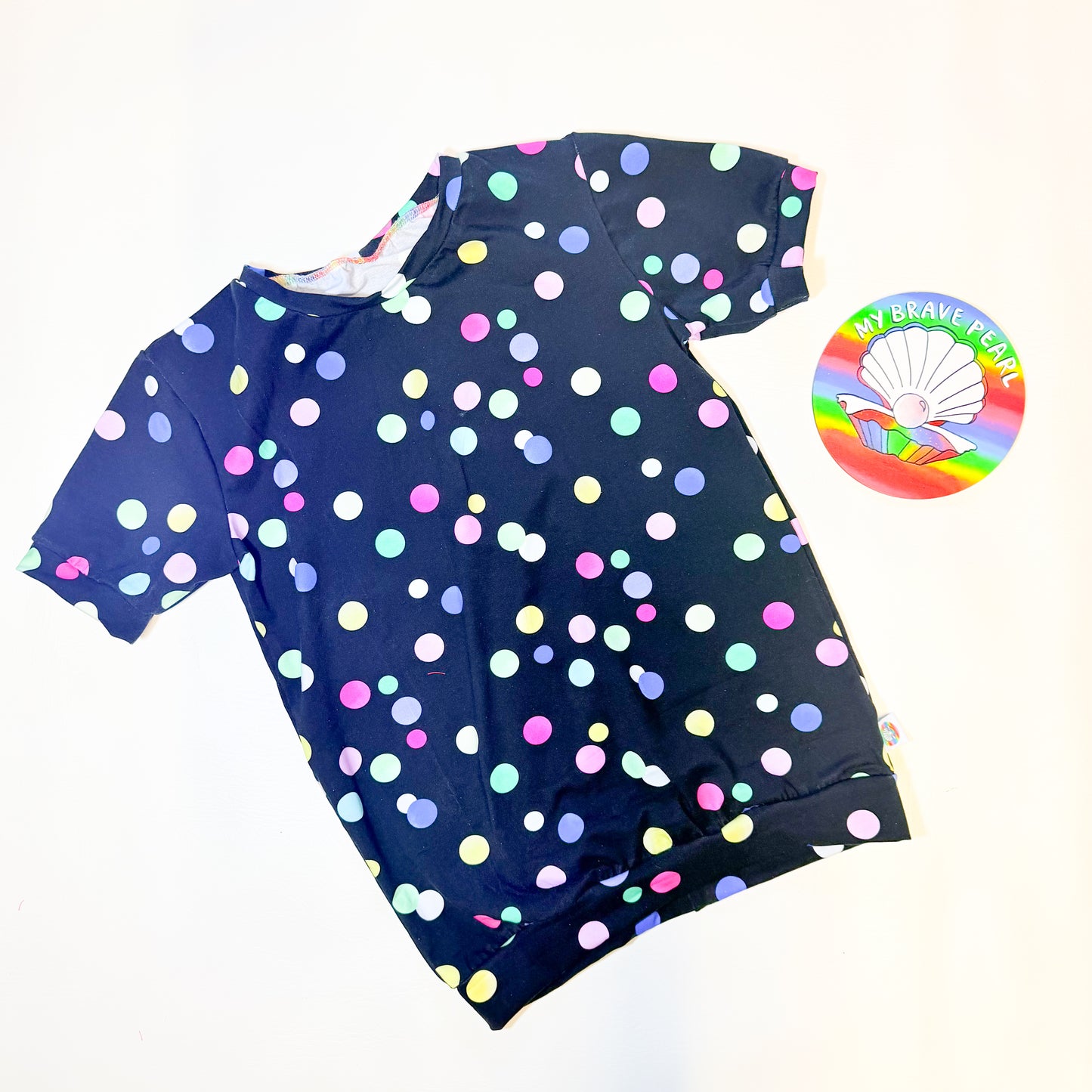 Ready To Ship 10-11Y Big & Small Irridescent Moons Hoodie