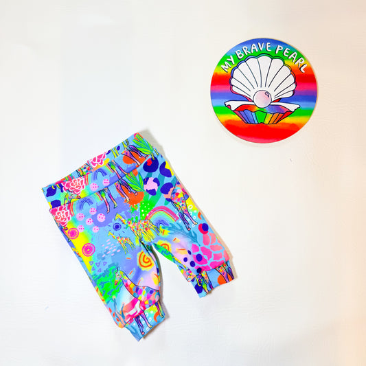 Ready To Ship Preemie Rainbow Giraffes Joggers
