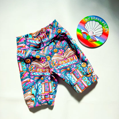 Ready To Ship 5-6Y Retro Books Jogger Shorts