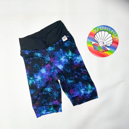 Ready To Ship 8-9Y Blue Galaxy Cycling Shorts